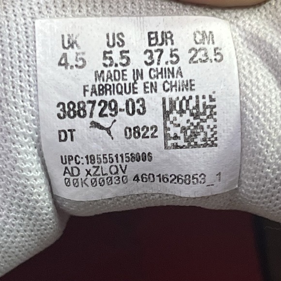 Puma Karmen Rebelle Mid Lace Up Youth‎ Girls White Sneakers Size 5.5 38872903 - Picture 12 of 12